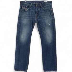 DIESEL Larkee 0880F Regular Straight Jeans Mens Sz 33x30 Button Fly Denim Casual